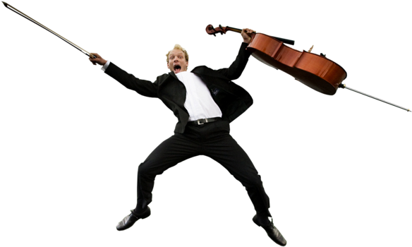 Man Falling Into Water In A Tuxedo With Cello - Музыка Креатив (728x485), Png Download