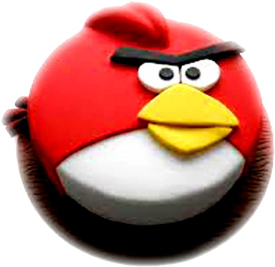 Angry Bird Theme Cake (600x600), Png Download