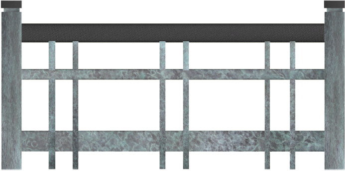 Steel Fence - Gate (692x692), Png Download