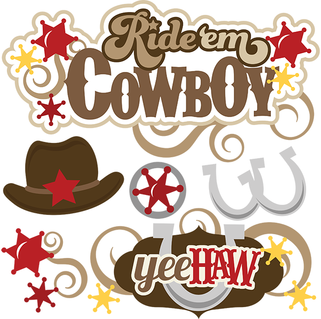 Ride 'em Cowboy Svg Files For Scrapbooking Cowboy Svg - Ride Em Cowboy Png (648x643), Png Download