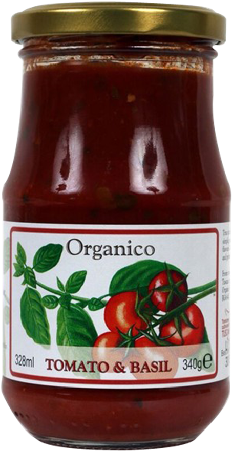 Organic Tomato And Basil Sauce - Basil (490x910), Png Download