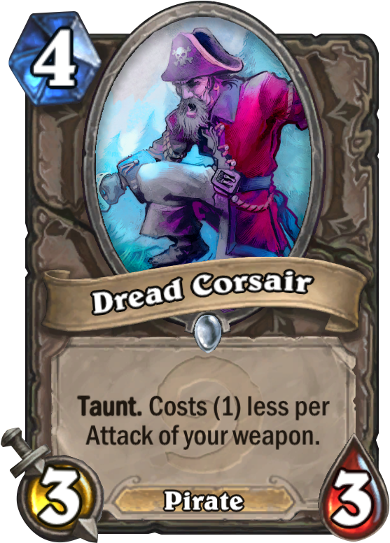Dread Corsair Card - Piloted Reaper Hearthstone (567x811), Png Download