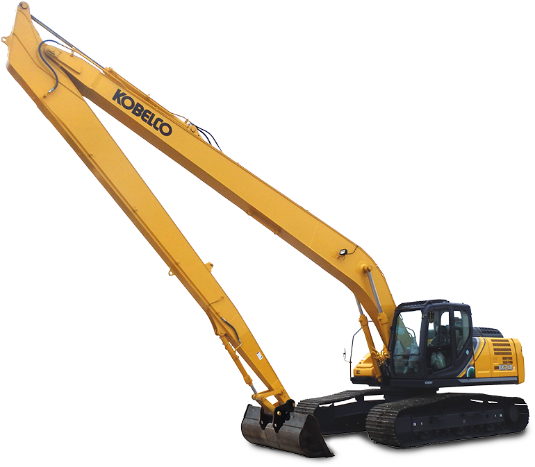 Click Here For Larger Image - Kobelco Sk350 Long Reach (800x693), Png Download