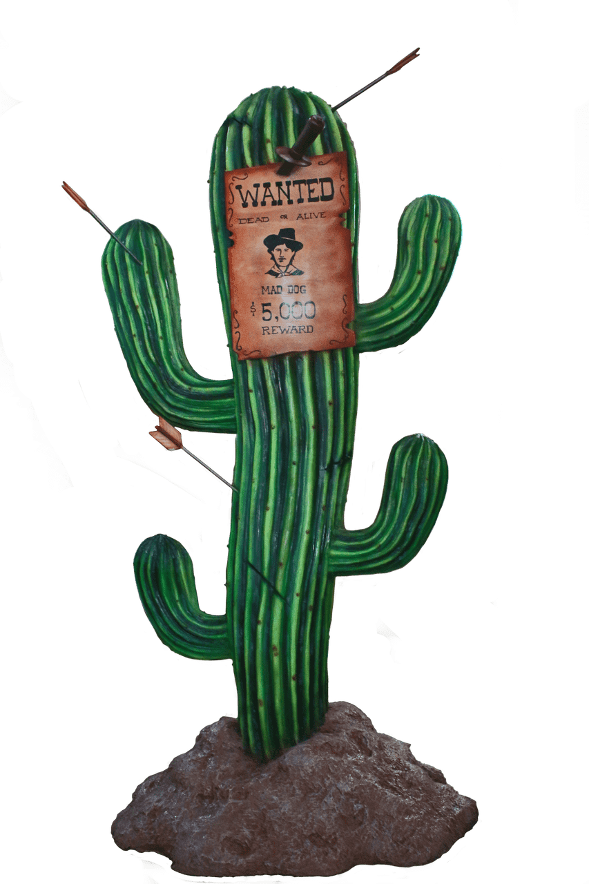 Cactus Sign Life Size Cowboy Prop Decor Resin Statue - Weberocereus (853x1280), Png Download