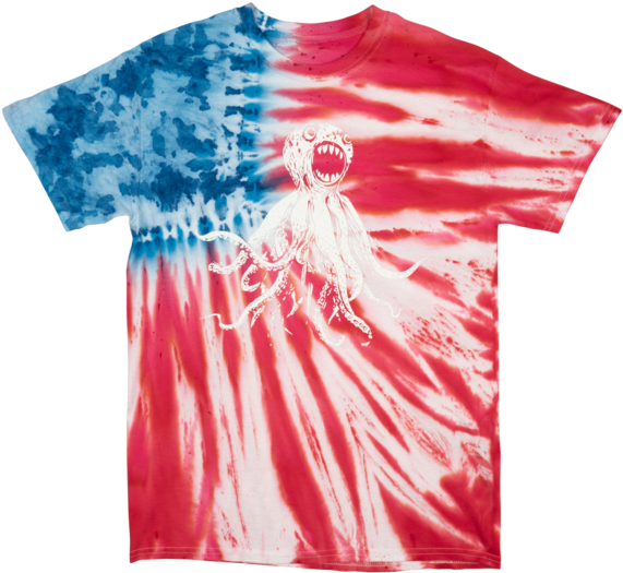 Octopus Flag Tie Dye Tee - Active Shirt (600x600), Png Download