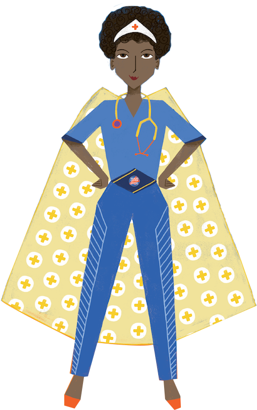 Nurse With Cape - National Health Center Week 2018 (622x1080), Png Download