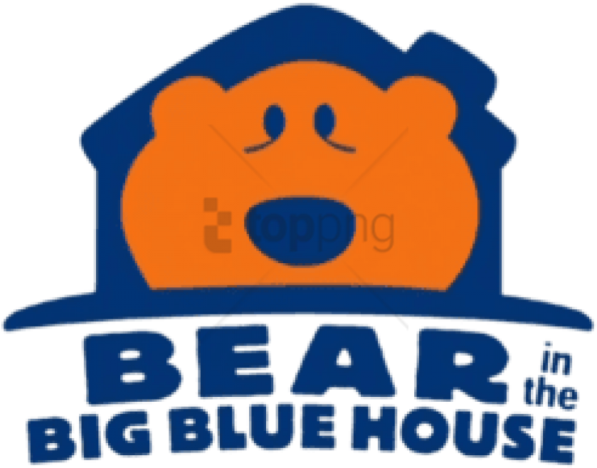 Free Png Download Bear In The Big Blue House Logo Clipart - Bear Big Blue House Logo (850x670), Png Download