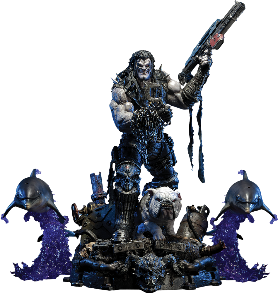 Gods Among Us - Lobo Statue 1 4 (1000x1000), Png Download