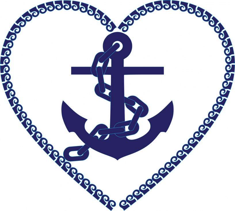 Clipart Nautical Heart Anchor - Clipart Nautical (817x732), Png Download