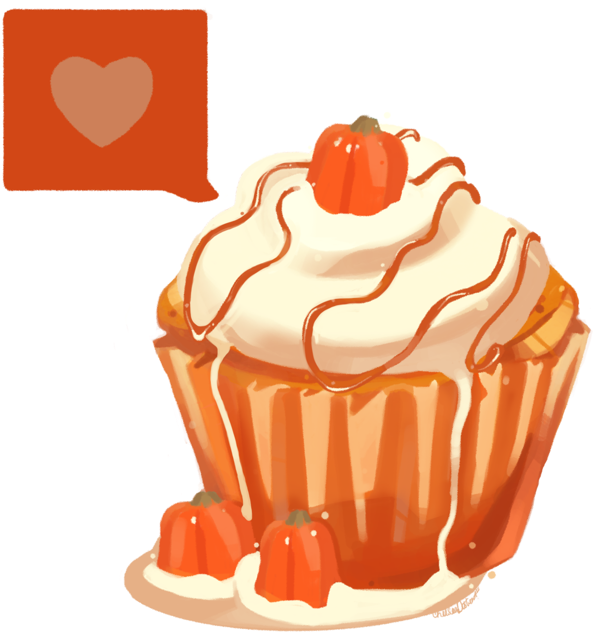 The To My Pumpkin Heart Muffin Enjoy Everyone - Cupcake (1280x1358), Png Download