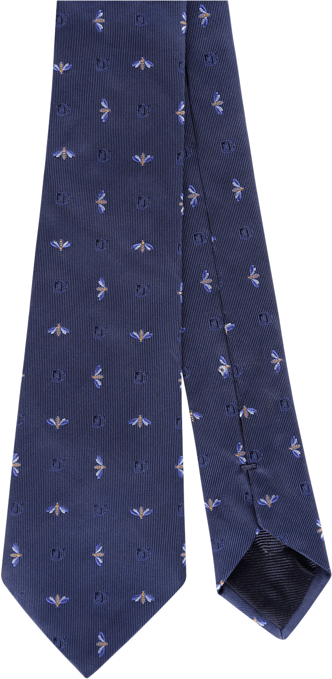 Blue Insect-themed Silk Jacquard Tie - Formal Wear (960x1440), Png Download