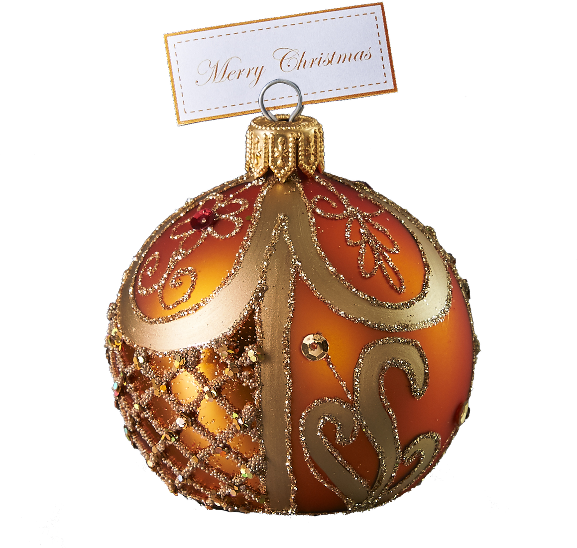 Hand Crafted Christmas Ornament Ornate Peach Cardholder - Christmas Ornament (1280x1280), Png Download