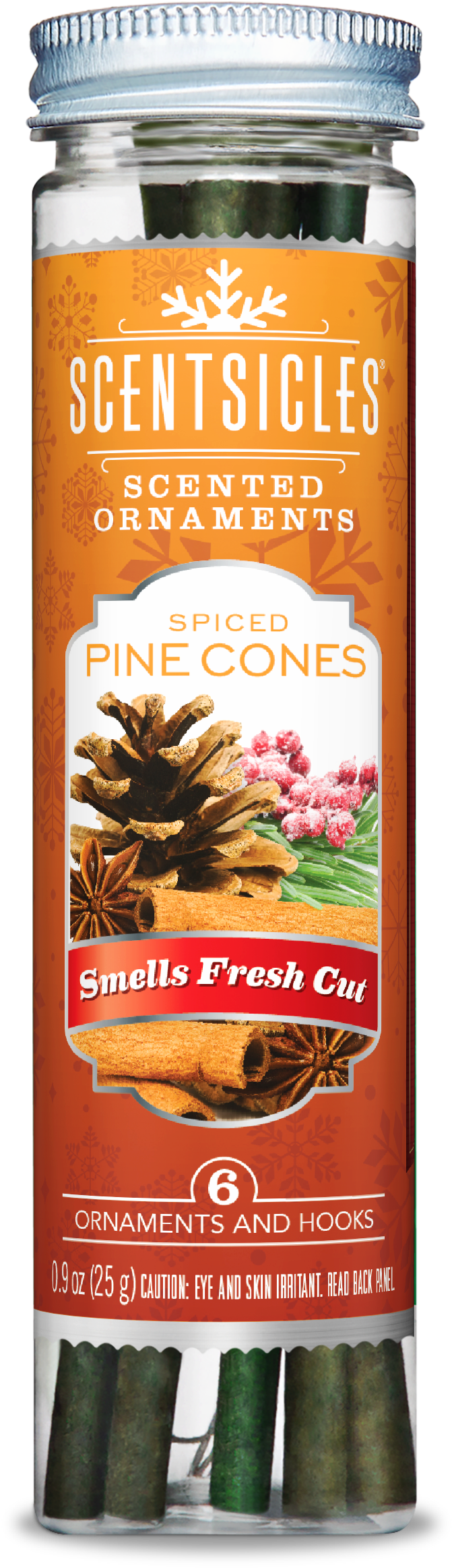 Scentsicles 6pc Scented Ornaments Spiced Pine Cones - Scentsicles Fir (2400x2400), Png Download