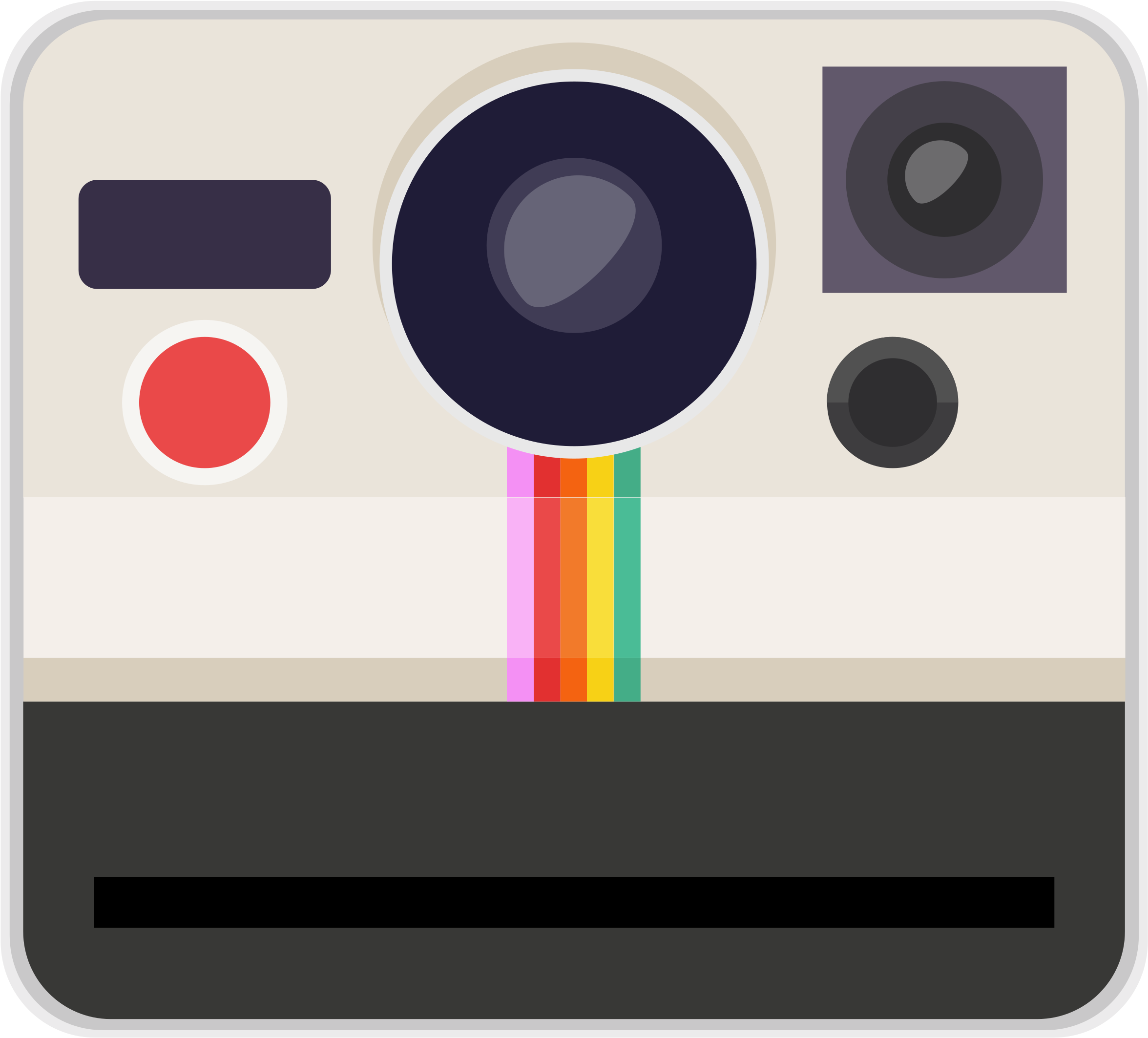 Polaroid Clipart Polaroid Camera - Camera (2400x2400), Png Download