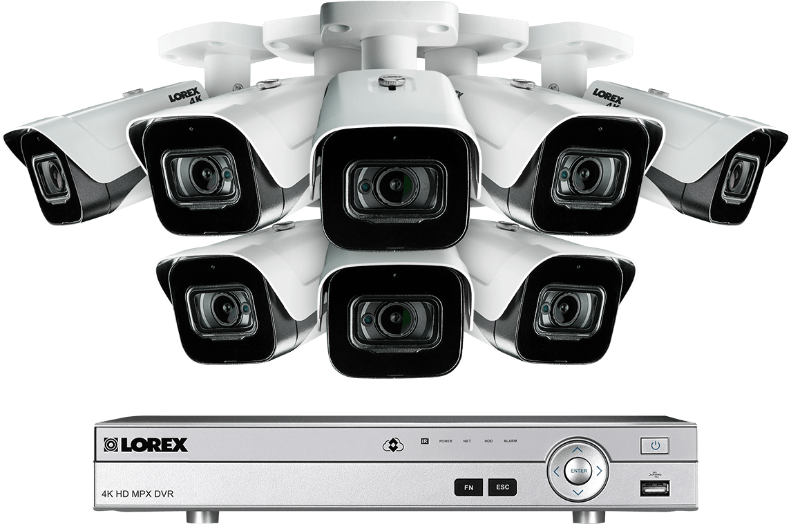 4k Ultra Hd 8 Channel Security System With 8 Ultra - 4k Ultra Hd 4 Channel Security System Cameras 150ft (1200x800), Png Download
