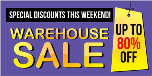 Special Discounts This Weekend Warehouse Banner - Poster (560x560), Png Download