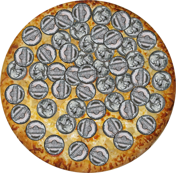 $3 Worth Of Pizza - Pepperoni Pizza (600x587), Png Download