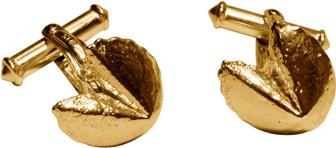 Fortune Cookie Cuff Links - Earrings (1024x1024), Png Download