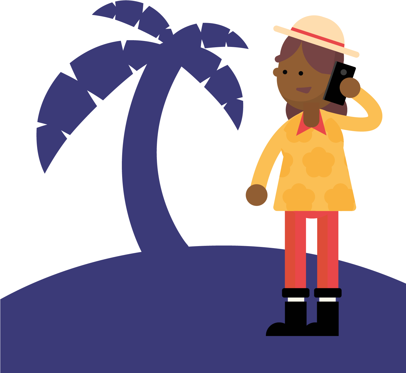 Person Talking To Their Insurer On The Phone - Illustration (1425x1423), Png Download