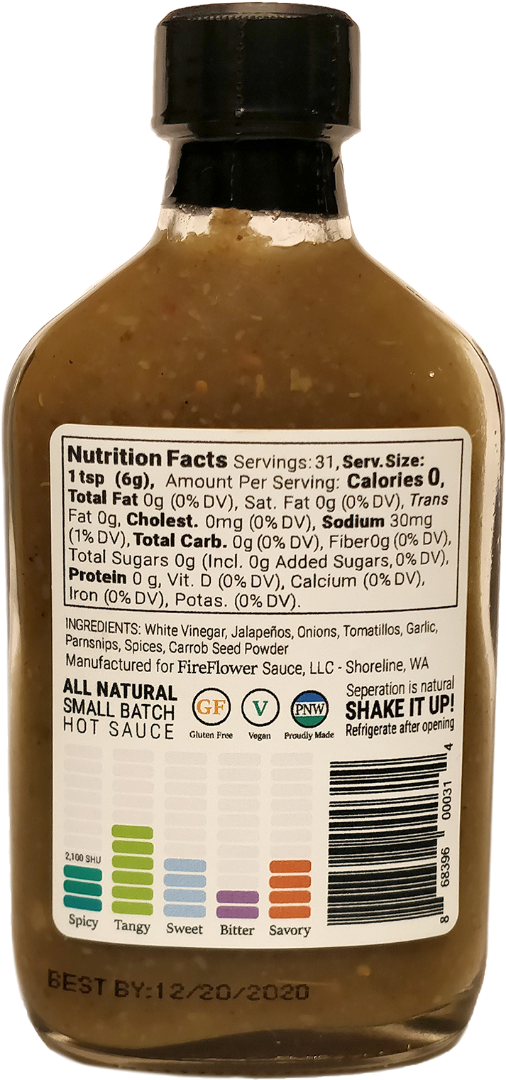 Main Squeeze Jalapeño & Tomatillo - Glass Bottle (1296x1728), Png Download