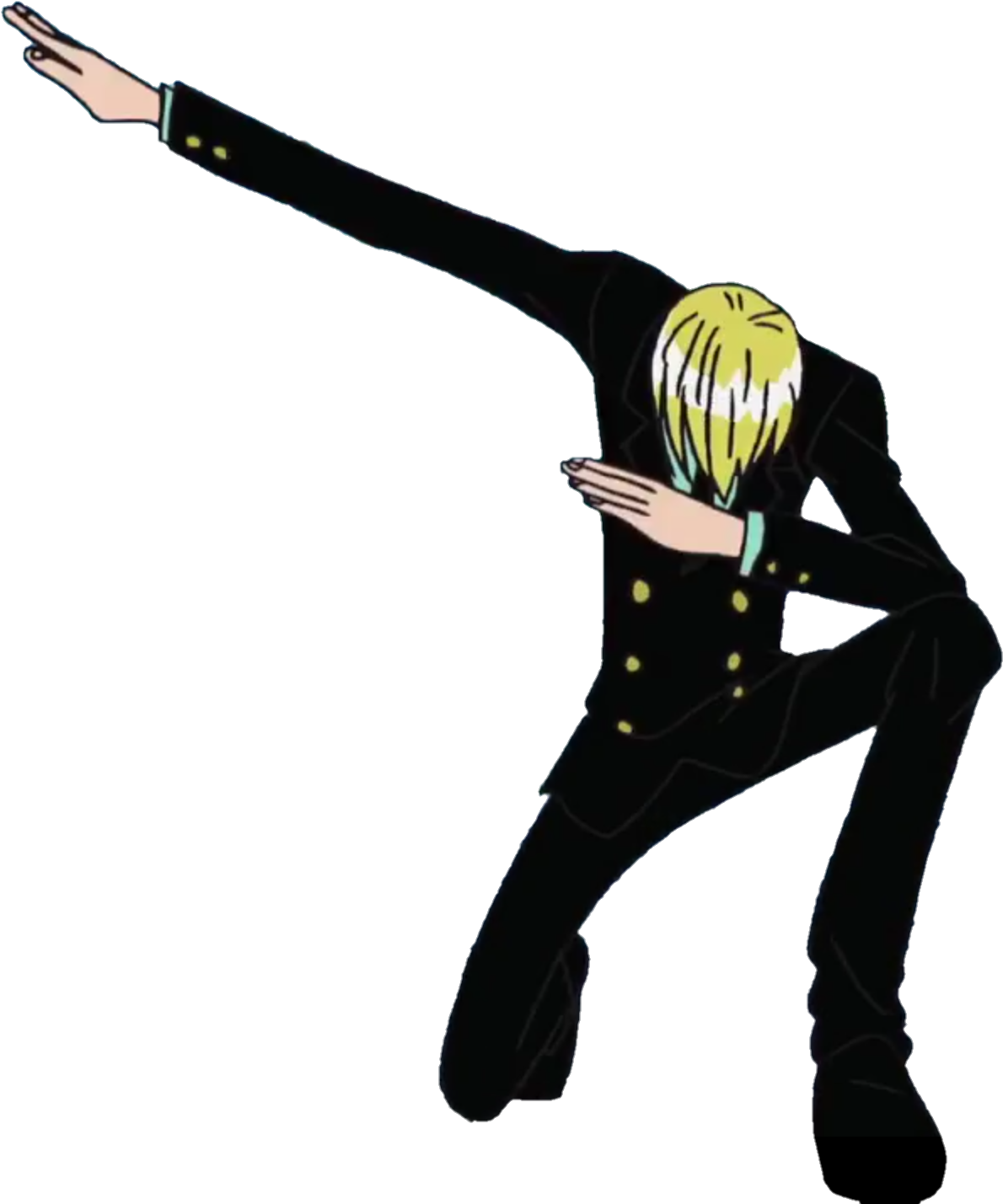 Transparent Dabbing Sanji Ur Welcome - Manga Character Dabbing (1231x1446), Png Download