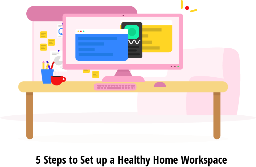 Png Royalty Free Library Steps For Setting Up A Healthy - Png Workspace Clipart (845x553), Png Download