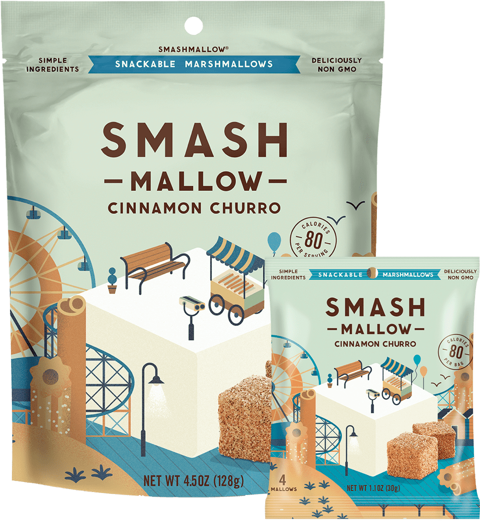 Smashmallow Cinnamon Churro - Smash Mallow Cinnamon Churro (1129x1125), Png Download
