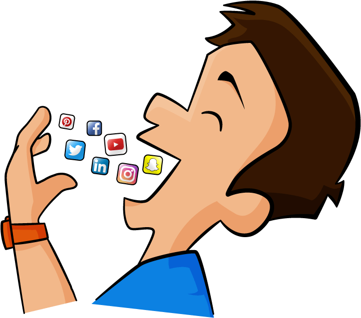 Dominando As Rede Sociais - Cartoon (729x640), Png Download