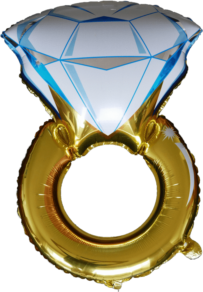 Diamond Balloon Instaballoons Fun Balloons Ⓒ - Ring Balloon Png (971x1024), Png Download