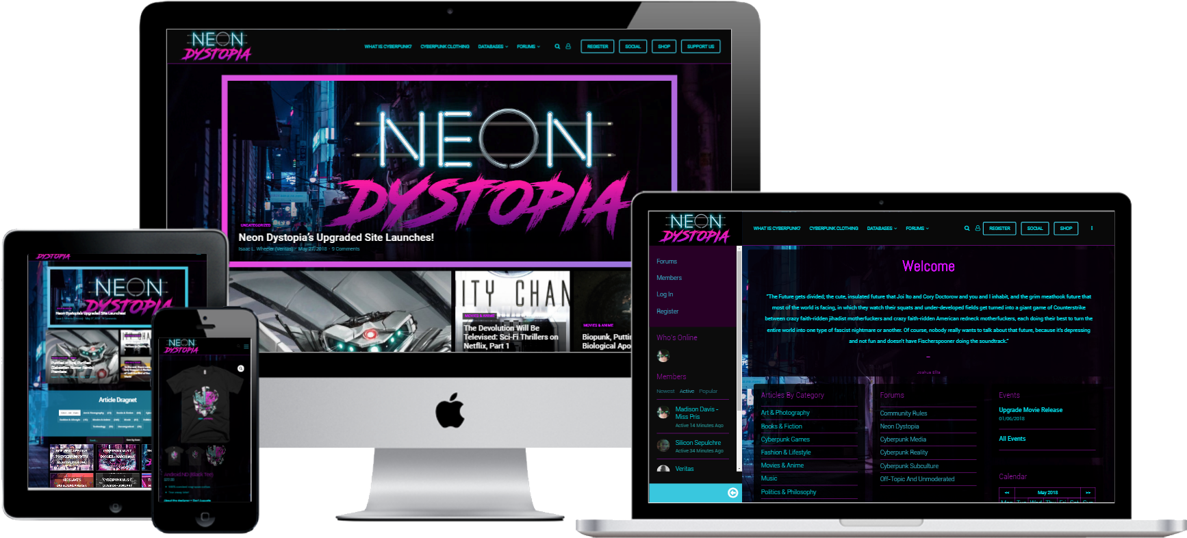 Neon Portfolio Piece Png - Imac 27 (1878x891), Png Download