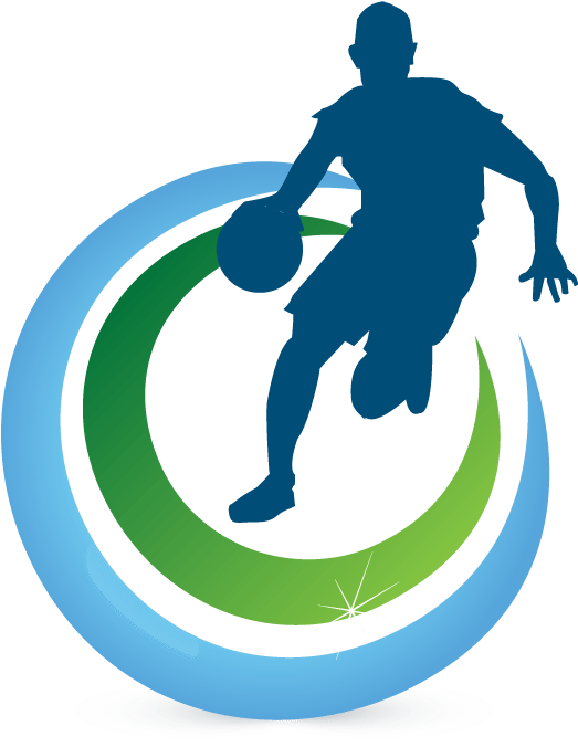 Online Free Design - Basketball Player Dribbling Silhouette (539x677), Png Download