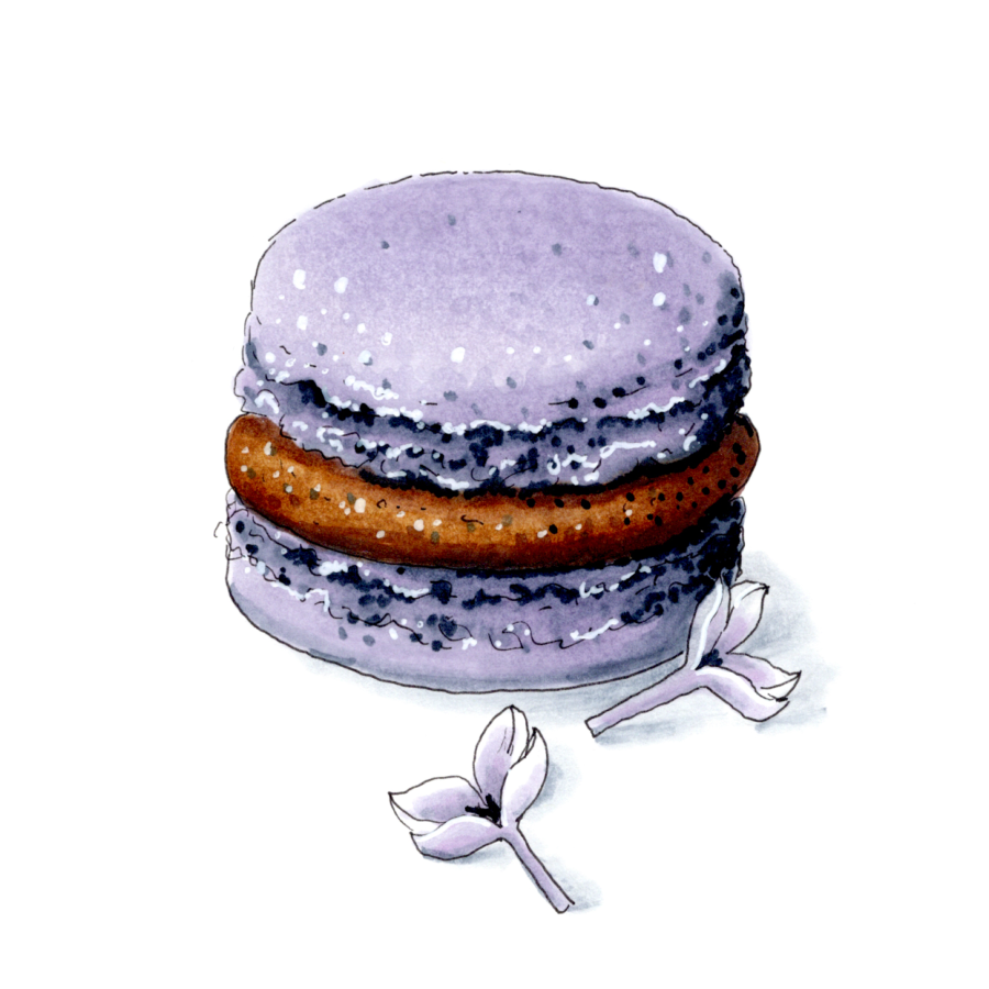 Pirple Macaron - Macaroon (1080x1018), Png Download