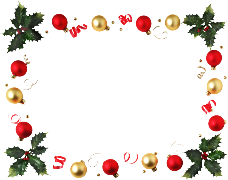 Clipart Cadre Noel Gratuit - Christmas Decoration Border Png (800x633), Png Download