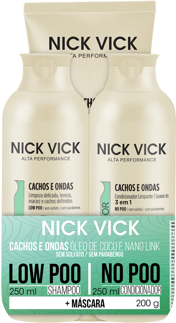 Imagem De Kit Cachos E Ondas Nick Vick Alta Performance - Glass Bottle (1279x1280), Png Download