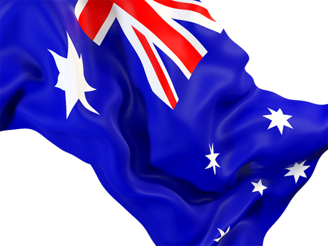 Australia Waving Flag (640x480), Png Download