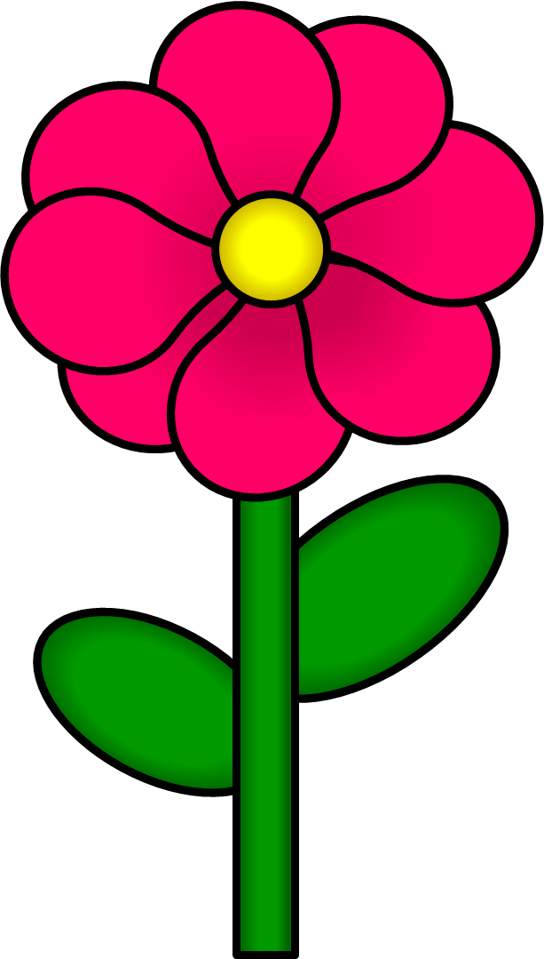 Stem Clipart At Getdrawings - Flower With Stem Clipart (613x1079), Png Download