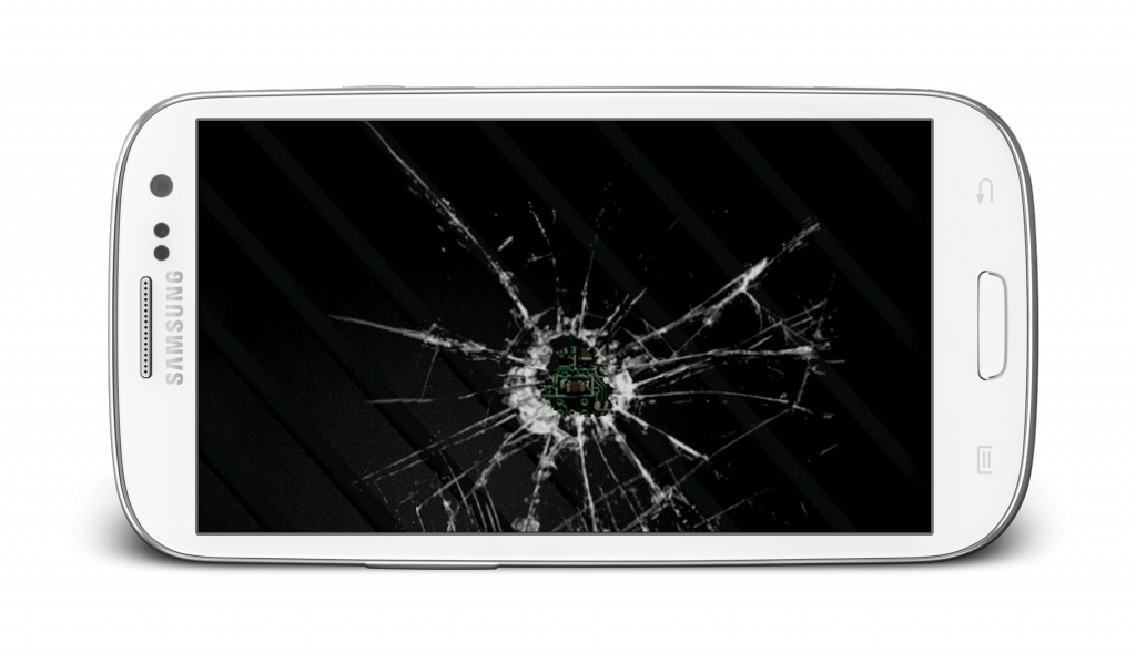 Galaxy S3 Cracked Screen 1024×598 - Broken Screen (1024x598), Png Download