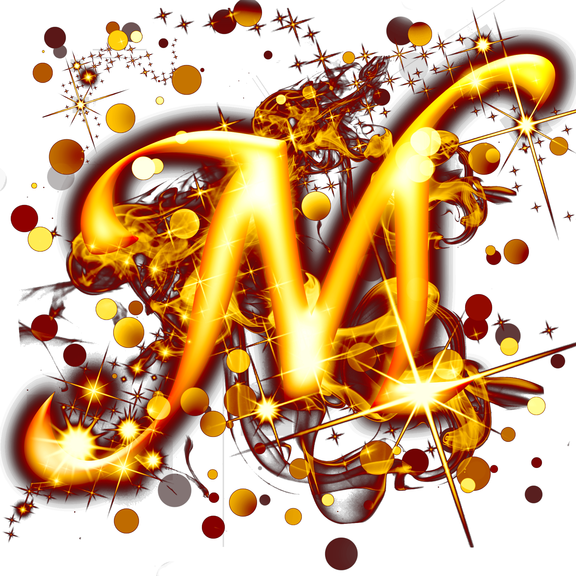 Oro Efectos De Luz Letras Estelar Png Y Psd - Illustration (2000x2000), Png Download