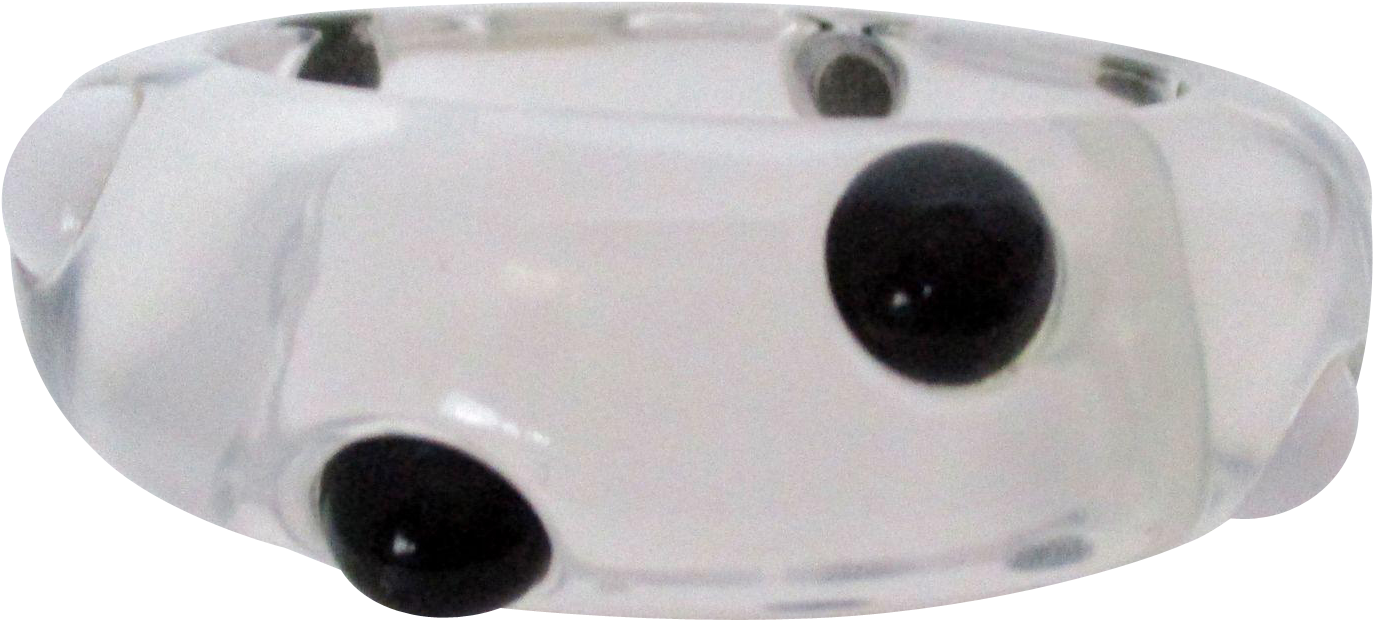 Clear Lucite With Black And White Dots Bangle Vintage - Crystal (1372x1372), Png Download