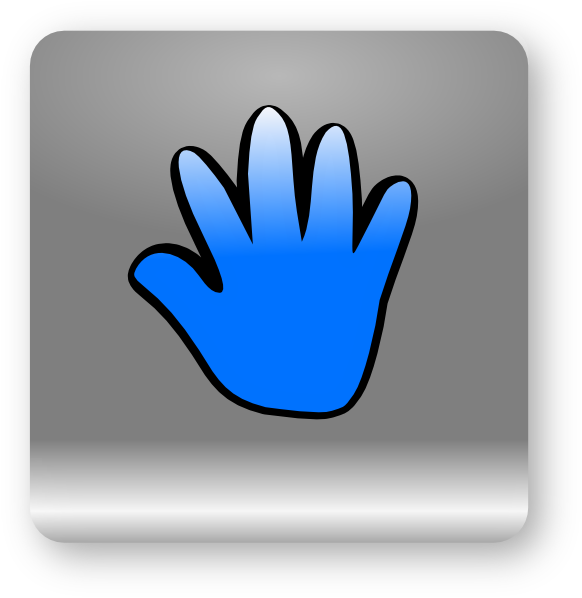 Small - Mano Azul Png Vectores (582x598), Png Download