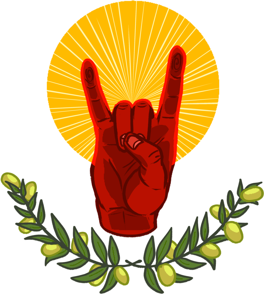 Mano Cornuto - Illustration (1000x1145), Png Download