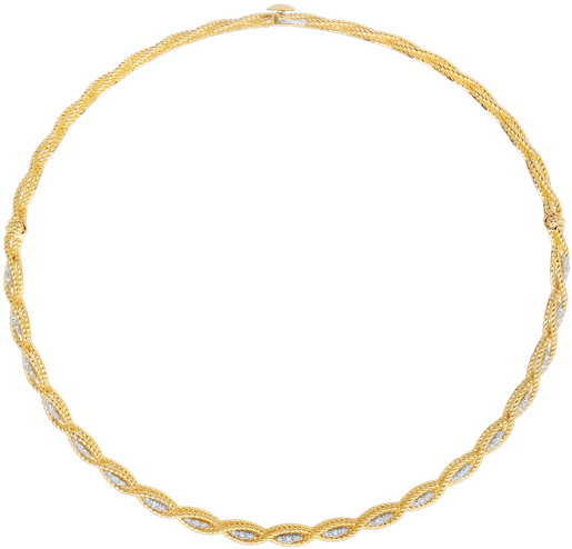 Roberto Coin Collar With Diamonds - Chain (800x800), Png Download