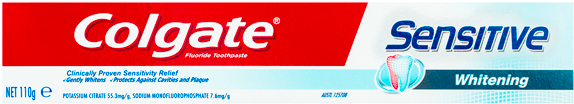 Colgate Sensitive Whitening Toothpaste 110g - Colgate (600x600), Png Download
