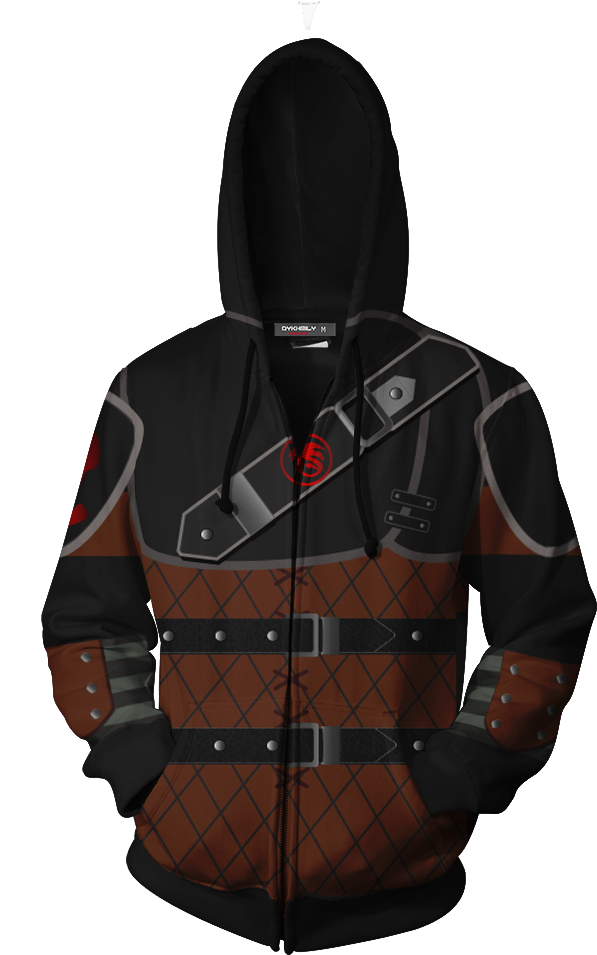 How To Train Your Dragon Hiccup Cosplay Zip Up Hoodie - Angels Of Death Zack Hoodie (1024x1024), Png Download