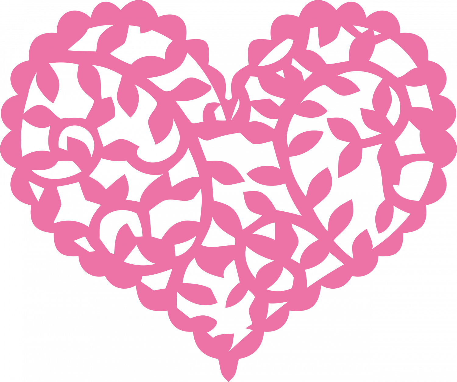 Lace Heart Stencil - Illustration (1500x1256), Png Download