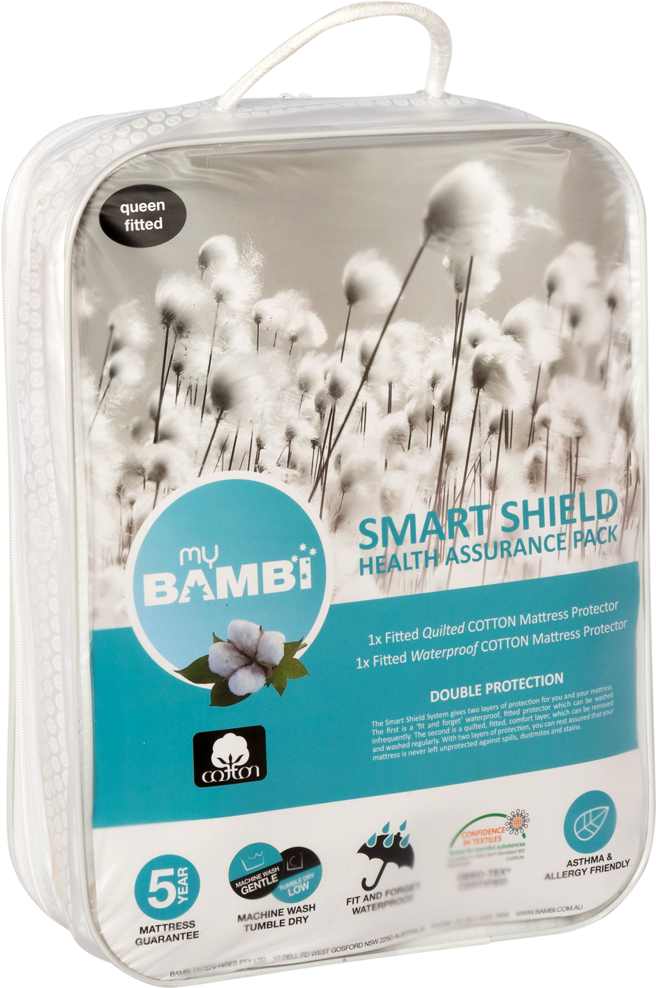 Mattress Protector Pack Cotton Health Assurance - Rabbit (1449x2004), Png Download