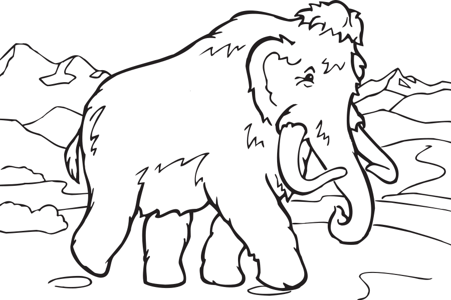 How To Set Use Coloring Book Mammoth Icon Png (900x599), Png Download