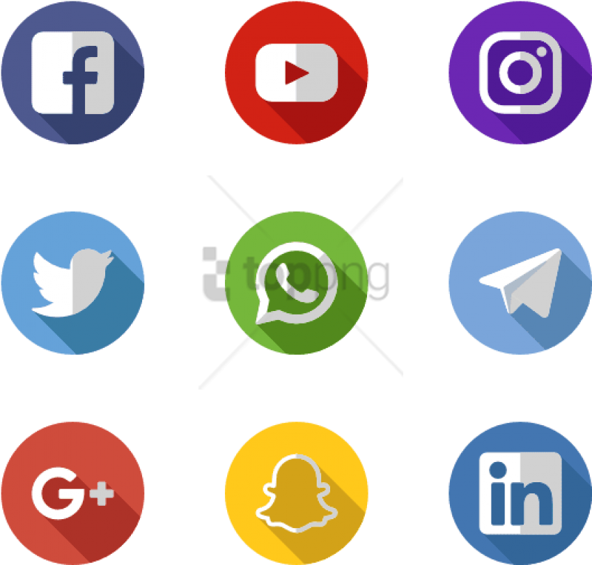 Free Png Social Media Apps Png Image With Transparent - Redes Sociales Png Icons (850x812), Png Download