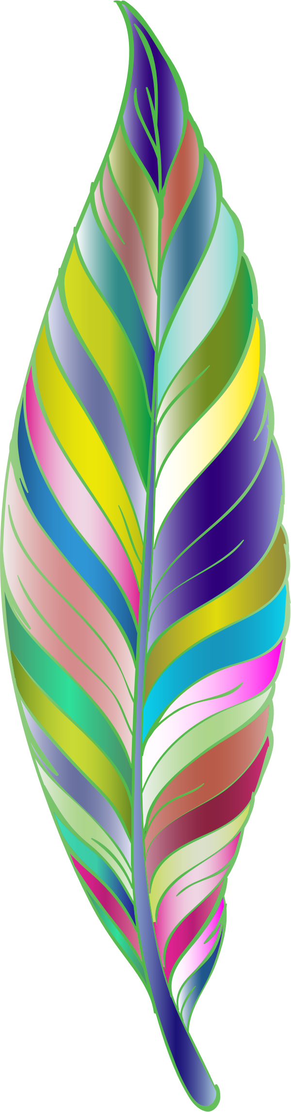 This Free Icons Png Design Of Prismatic Feather 2 (600x2290), Png Download