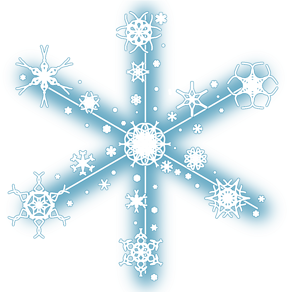 #neon #snow #snowflakes #christmas #snowflake #winter (1024x995), Png Download